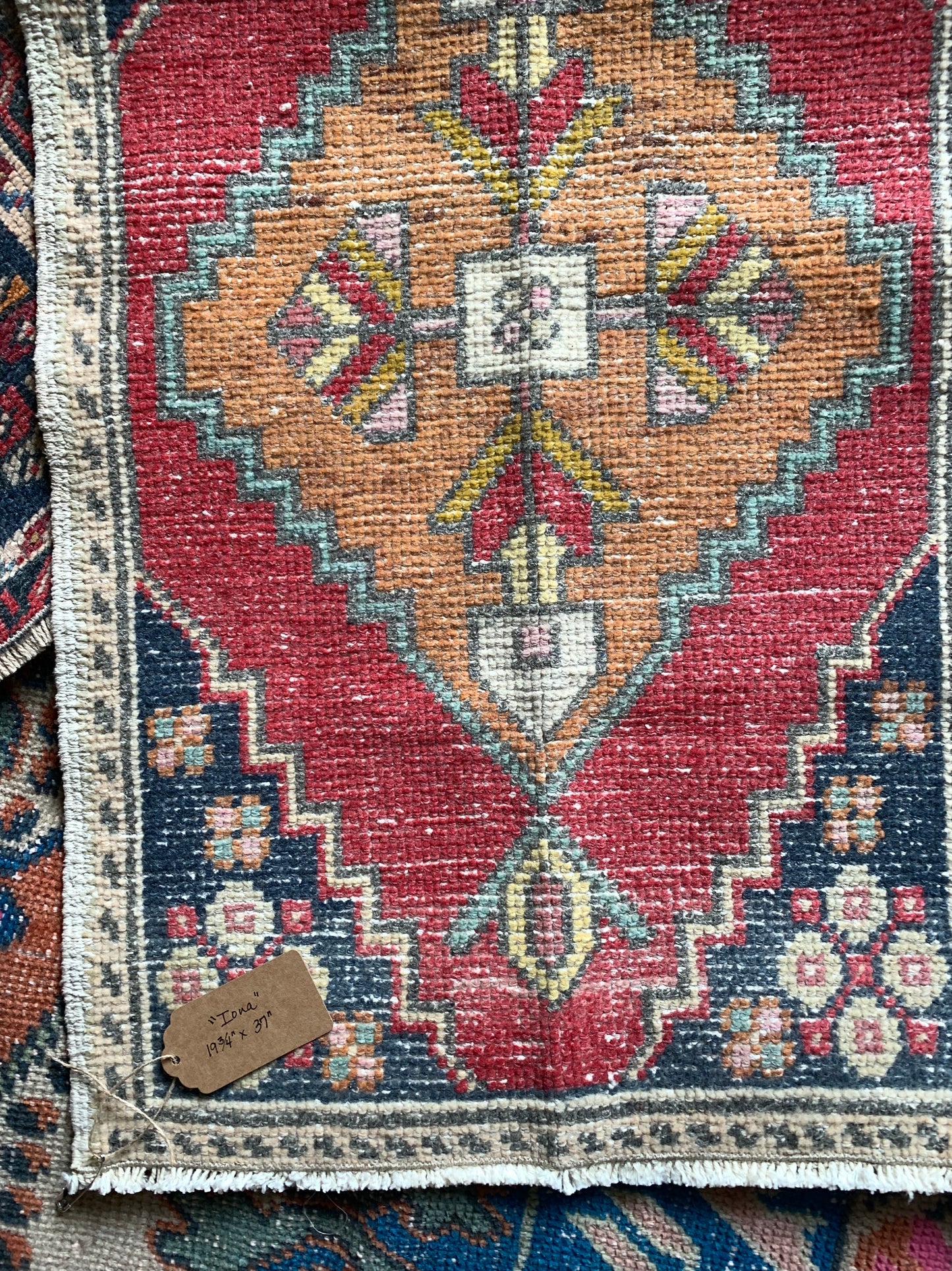 Reserved - Iona - 1.6' x 3.1' Vintage Turkish Oushak Mini Rug