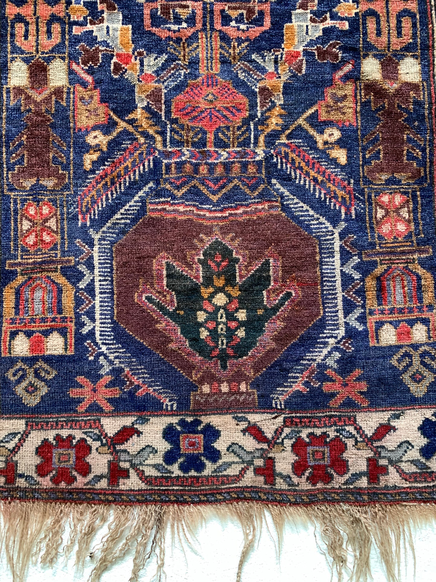 Reserved - Audrey - 2.9' x 4.9' Vintage Afghan Area Rug